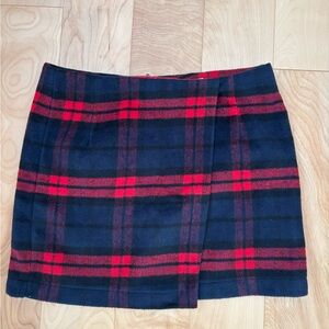 RD Style Red and Black Plaid Skirt